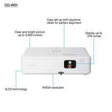 Load image into Gallery viewer, EPSON CO-W01 WXGA Projector - ECOW01