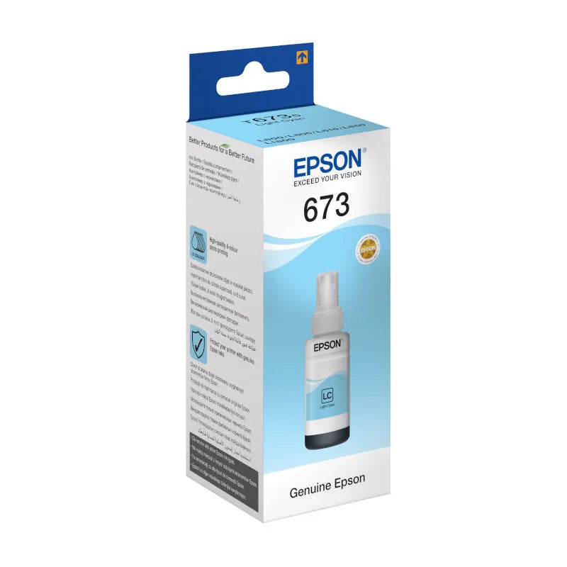 Epson 673 EcoTank Light Cyan Original Ink Bottle