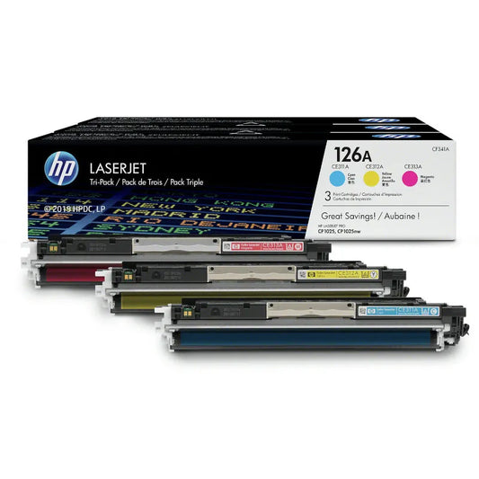 HP 126A CMY Original Toner Three Pack - CF341A