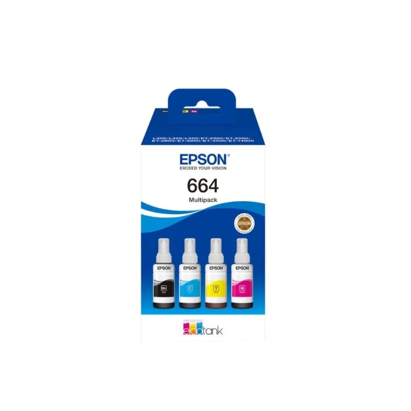 Epson 664 CMYK Original Ink Bottle Multipack - E664MP
