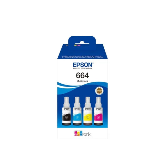 Epson 664 CMYK Original Ink Bottle Multipack - E664MP