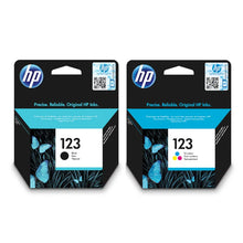 Load image into Gallery viewer, HP 123 Black and Tri Colour Original Ink Multipack - H123SMP