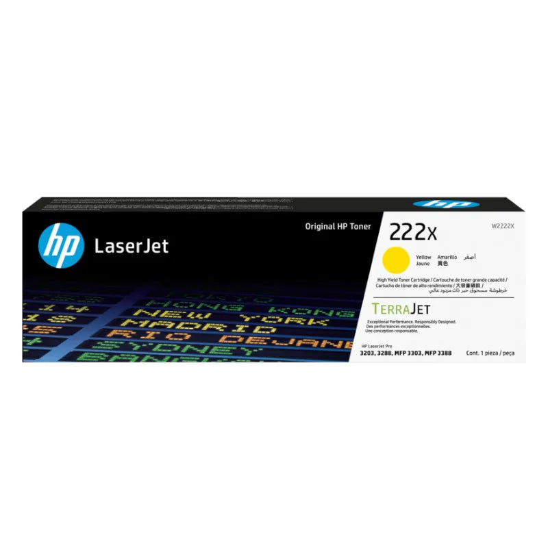 HP 222X High Yield Yellow Original Toner - W2222X