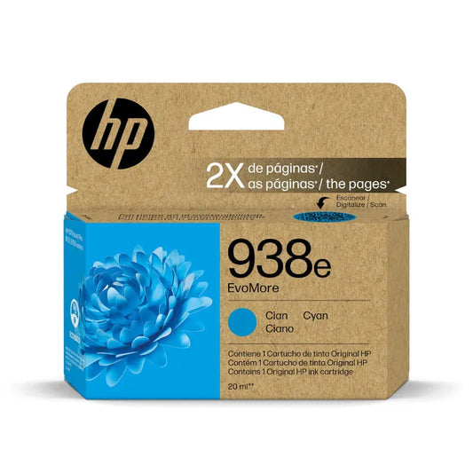 HP 938e High Yield Cyan Original EvoMore Ink - 4S6X9PE