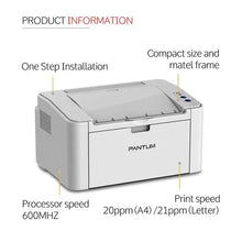 Load image into Gallery viewer, Pantum P2512W Wireless Mono Laser Printer - P2512W