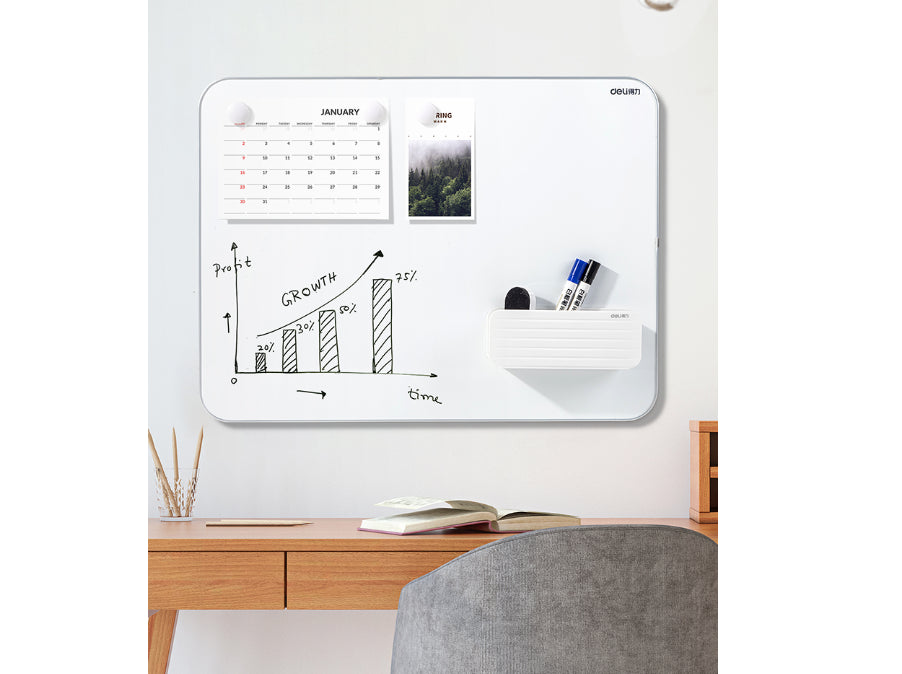 Slimline Magnetic Whiteboard (Curved Corners)