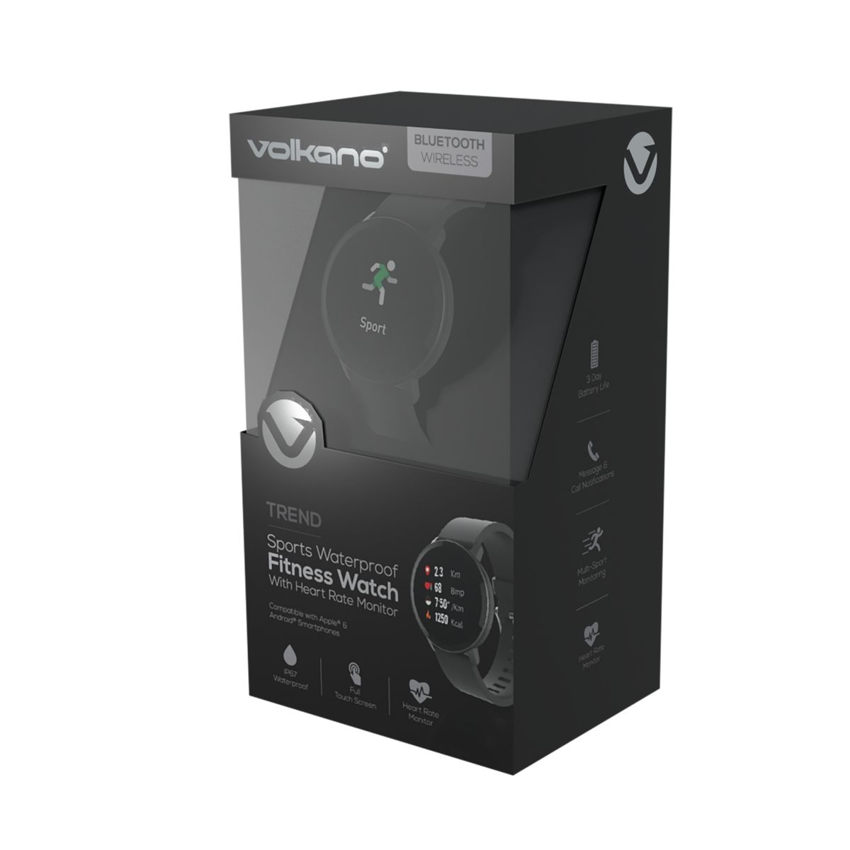 Volkano Active Tech Trend Series Watch with Heart Rate Monitor