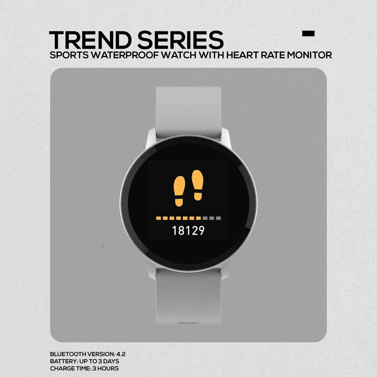Volkano Active Tech Trend Series Watch with Heart Rate Monitor