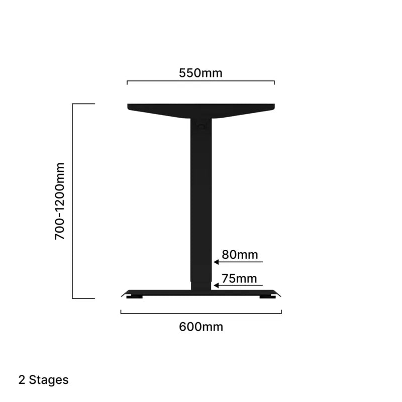 ARORA Standing Desk Pro Duo Two Stage - Frame Only