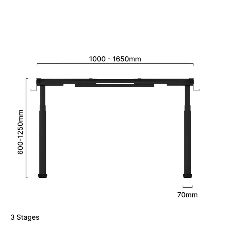 ARORA Standing Desk Pro Duo Three Stage - Frame Only