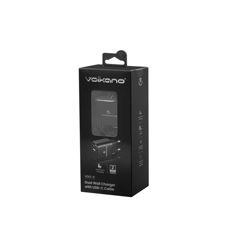 Volkano Volt-C Series Dual USB and USB-C Wall Charger
