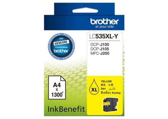 Brother LC535 ink yellow - LC535XLY - Brother-LC535XLY - tonerandink.co.za