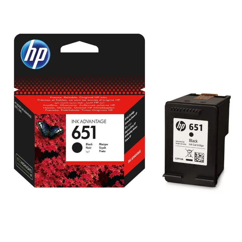 HP 651 Black Original Ink - C2P10AE