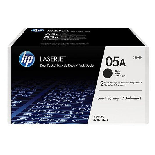 HP 05A Black Original Toner Dual Pack - CE505D