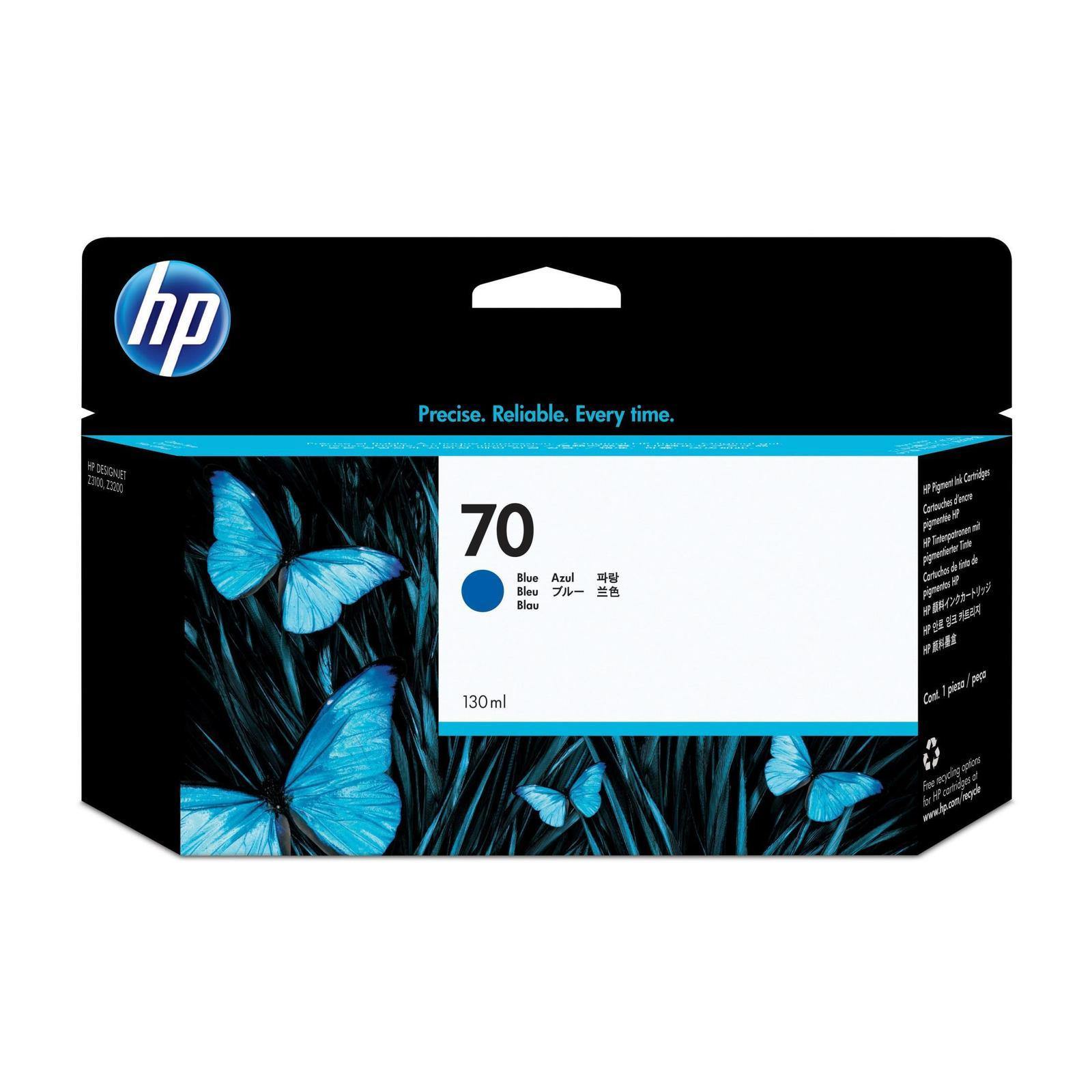 HP 70 130ml Blue DesignJet Ink - C9458A - tonerandink.co.za