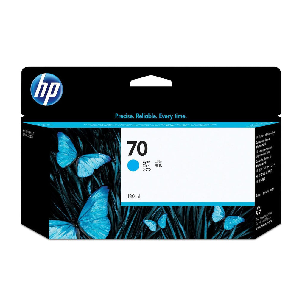 HP 70 130ml DesignJet cyan Ink - C9452A - tonerandink.co.za