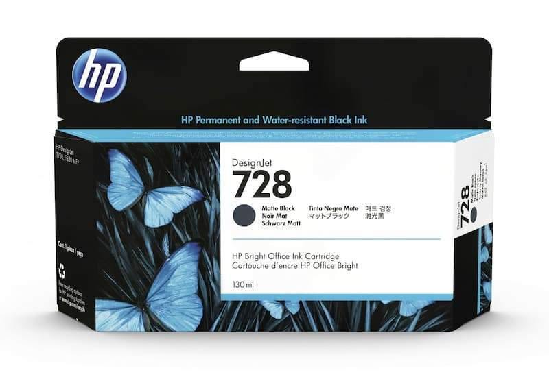 HP 728 130ml DesignJet matte black Ink - 3WX25A - tonerandink.co.za