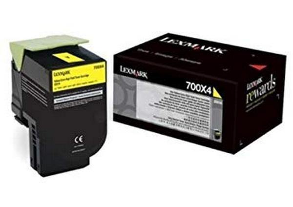 Lexmark 700X4 toner yellow - 70C0X40 - Lexmark-70C0X40 - tonerandink.co.za