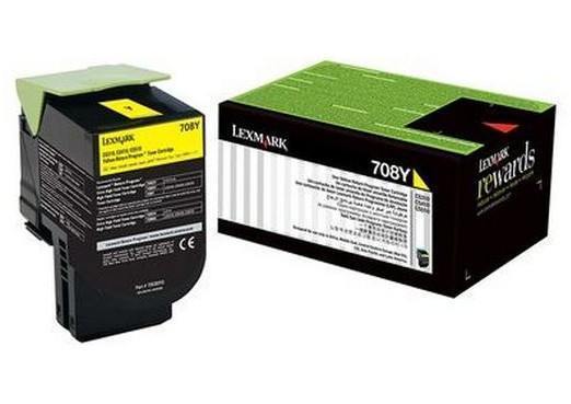 Lexmark 708Y toner yellow - 70C80Y0 - Lexmark-70C80Y0 - tonerandink.co.za